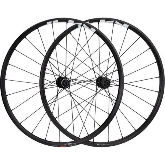 Комплект колес SHIMANO MT-500, переднее и заднее, F:15/R12 мм E-THRU, 27,5