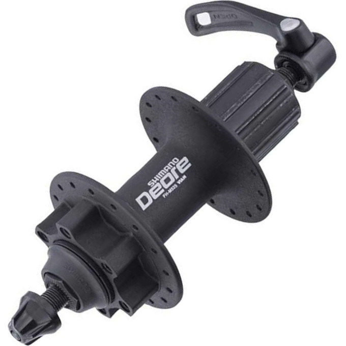 Втулка задняя SHIMANO DEORE, M525A, 36 отверстий, 8/9 скоростей, QR, 6-болтов, черный EFHM525AAZL