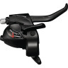 Шифтер/Тормозная ручка SHIMANO TOURNEY, TX800, левый/правый 3x8 скоростей, трос+оплетка, серебристый ESTTX800P8AS