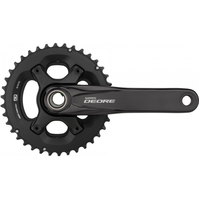 Система SHIMANO DEORE, M6000-2, 175 мм, интегрированный вал, 10 скоростей, 38/28T без каретки, черный EFCM6000EX88X