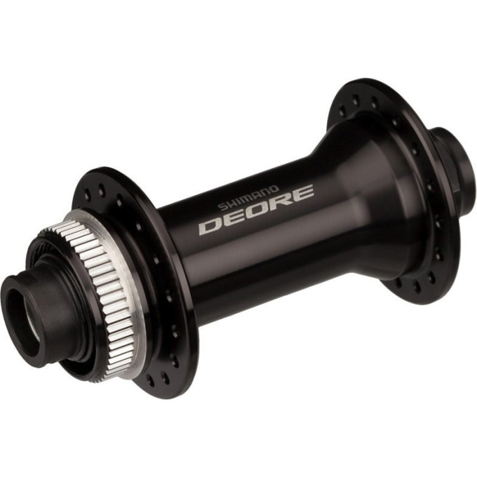 Втулка передняя SHIMANO DEORE, M6010-B, 32 ОТВ, C.LOCK, ПОД ОСЬ 15ММ(БЕЗ ОСИ), OLD: 110ММ, ЦВ. ЧЕРН EHBM6010BBX
